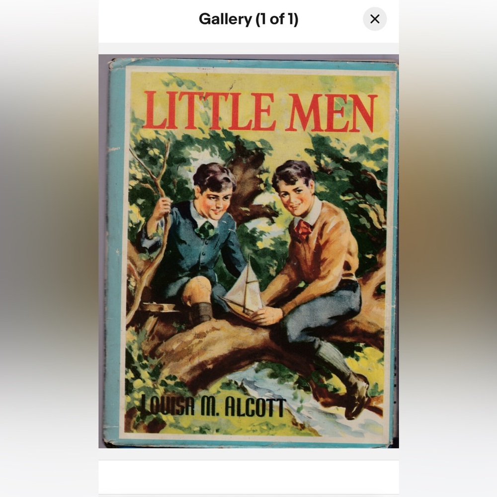 LITTLE MEN by Louisa M. Alcott (Hardcover 1940) Whitman Publishing - Vintage